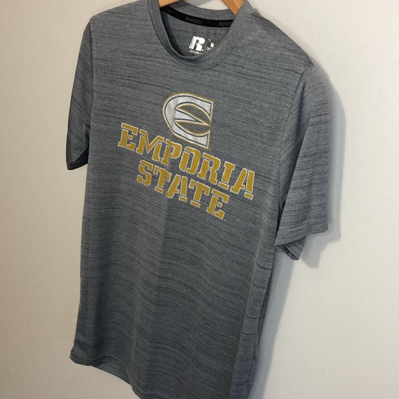 Emporia State University Russell Dri-Fit Tee, Size Medium t-shirt, gray gold - Picture 2 of 5